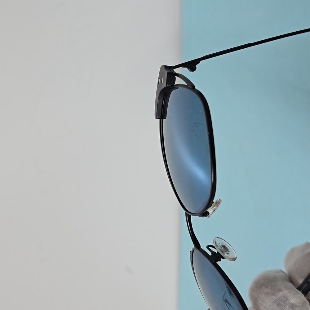 Henri Bendel Cat Eye Matte Black Blue Sunglasses - Picture 10 of 13